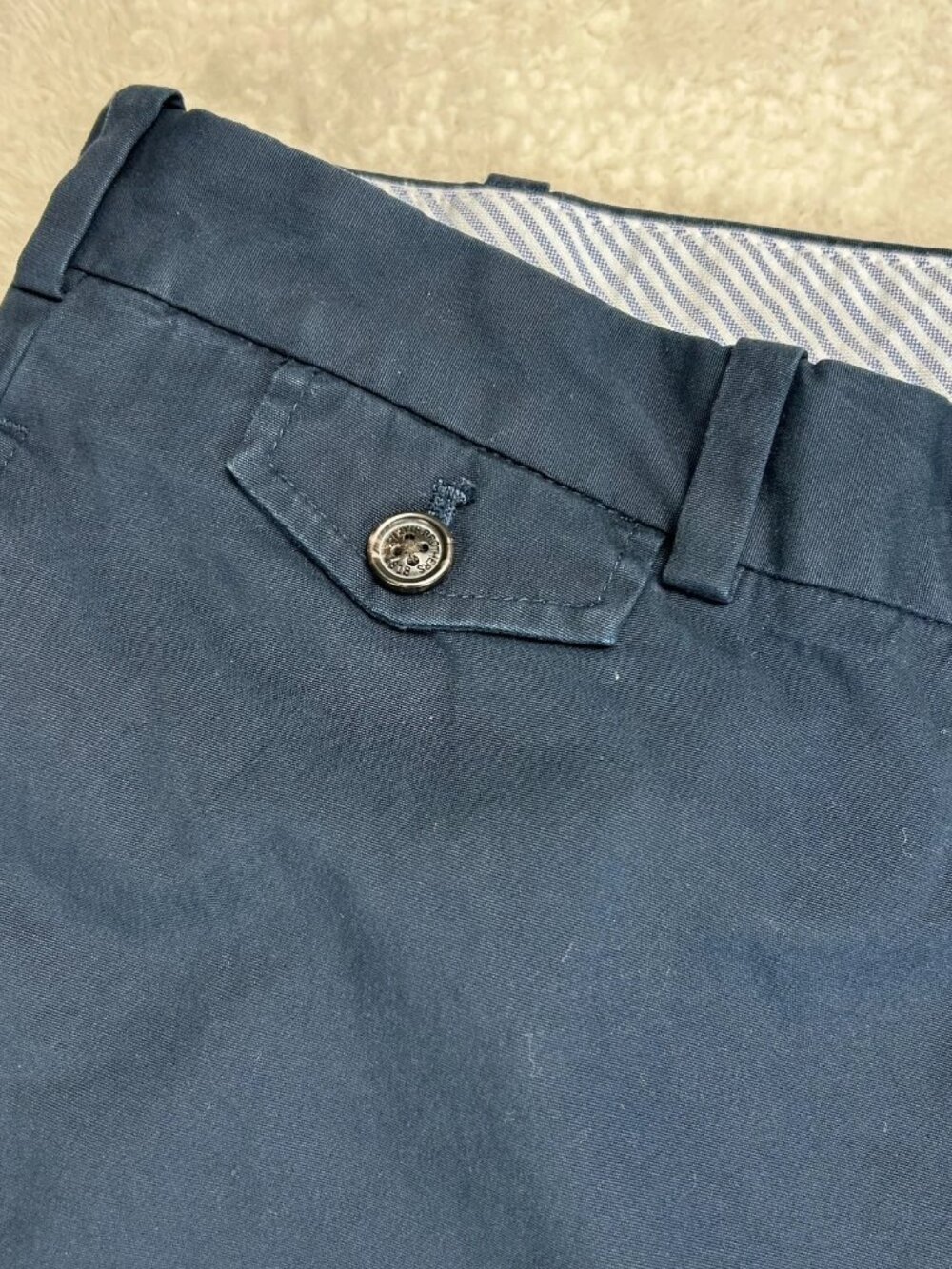 Brooks Brothers Chino Pants Mens 38x30 Blue‎ Stretch Straight Flat Front Formal - Picture 5 of 14